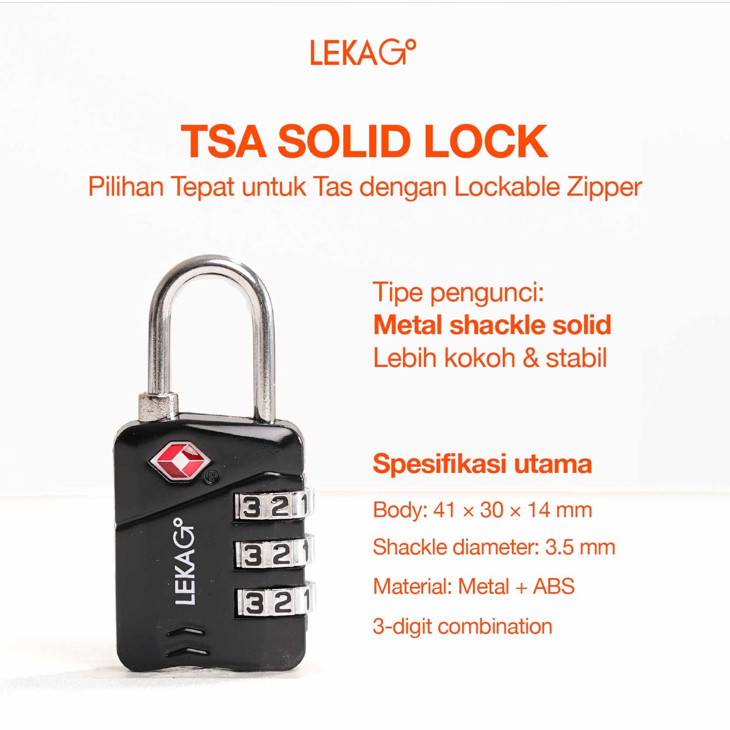 LEKA Go! Gembok Koper & Tas