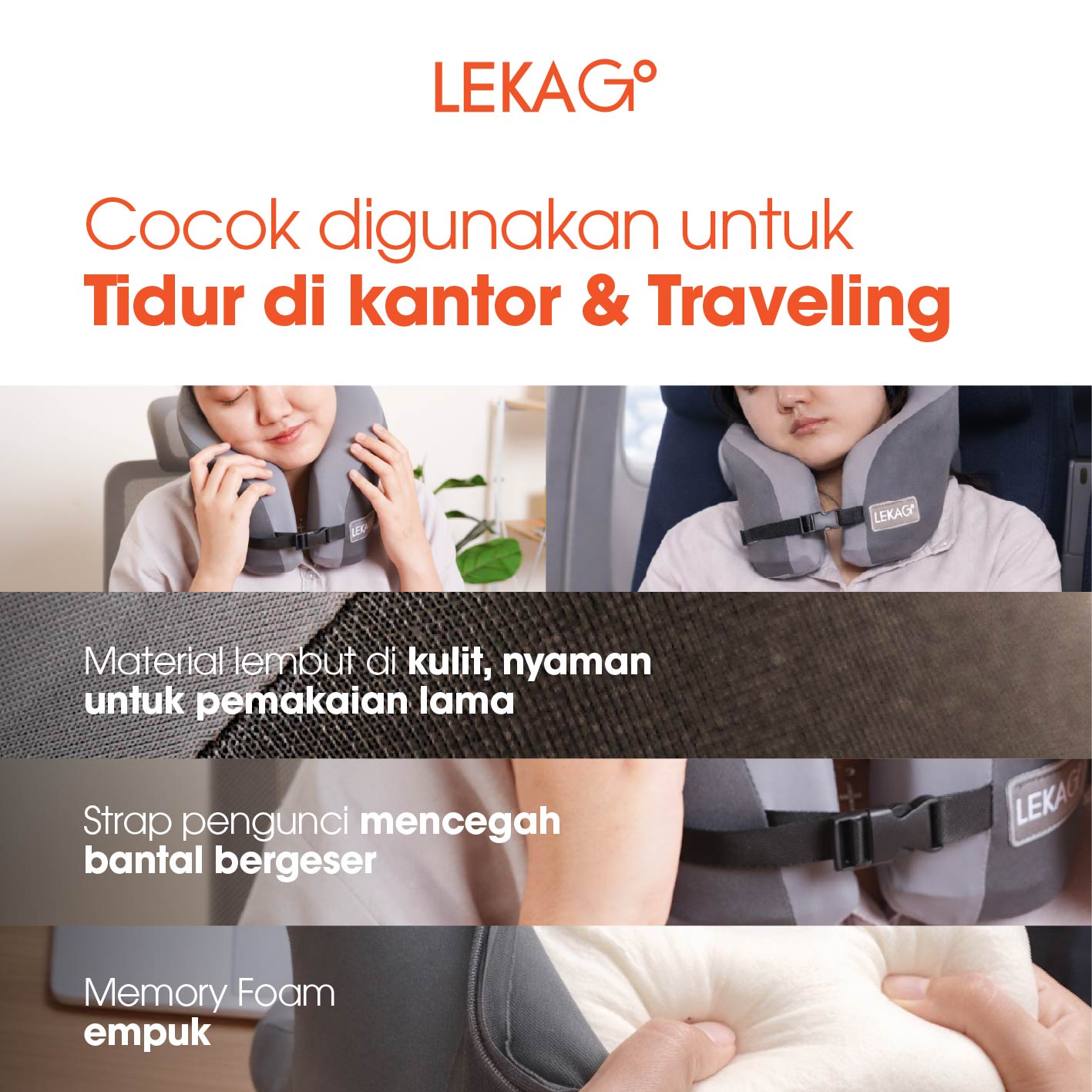 LEKA Go! Nap Pillow