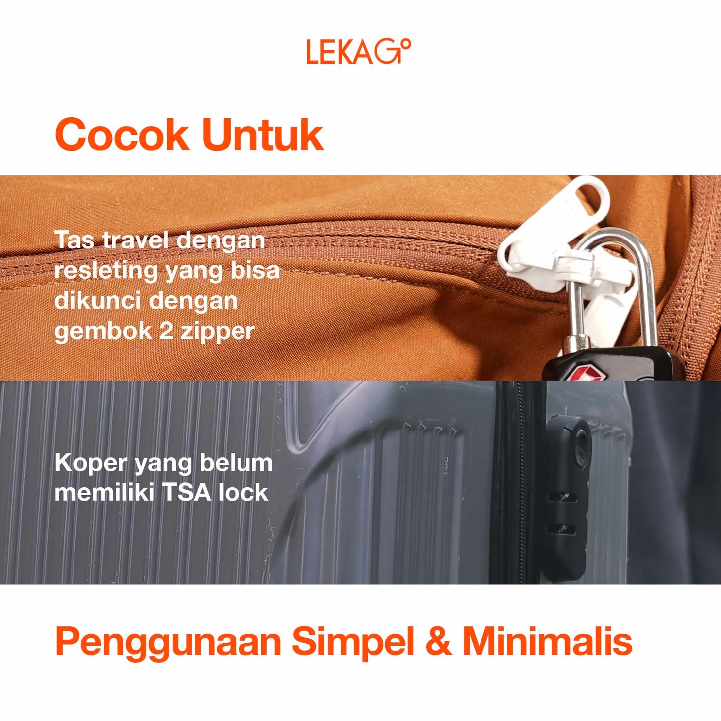 LEKA Go! Gembok Koper & Tas
