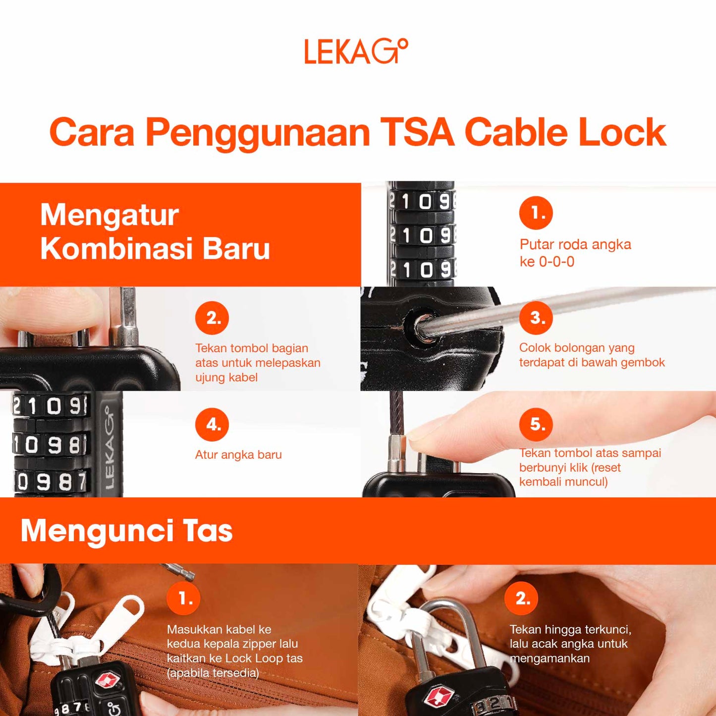 LEKA Go! Gembok Koper & Tas