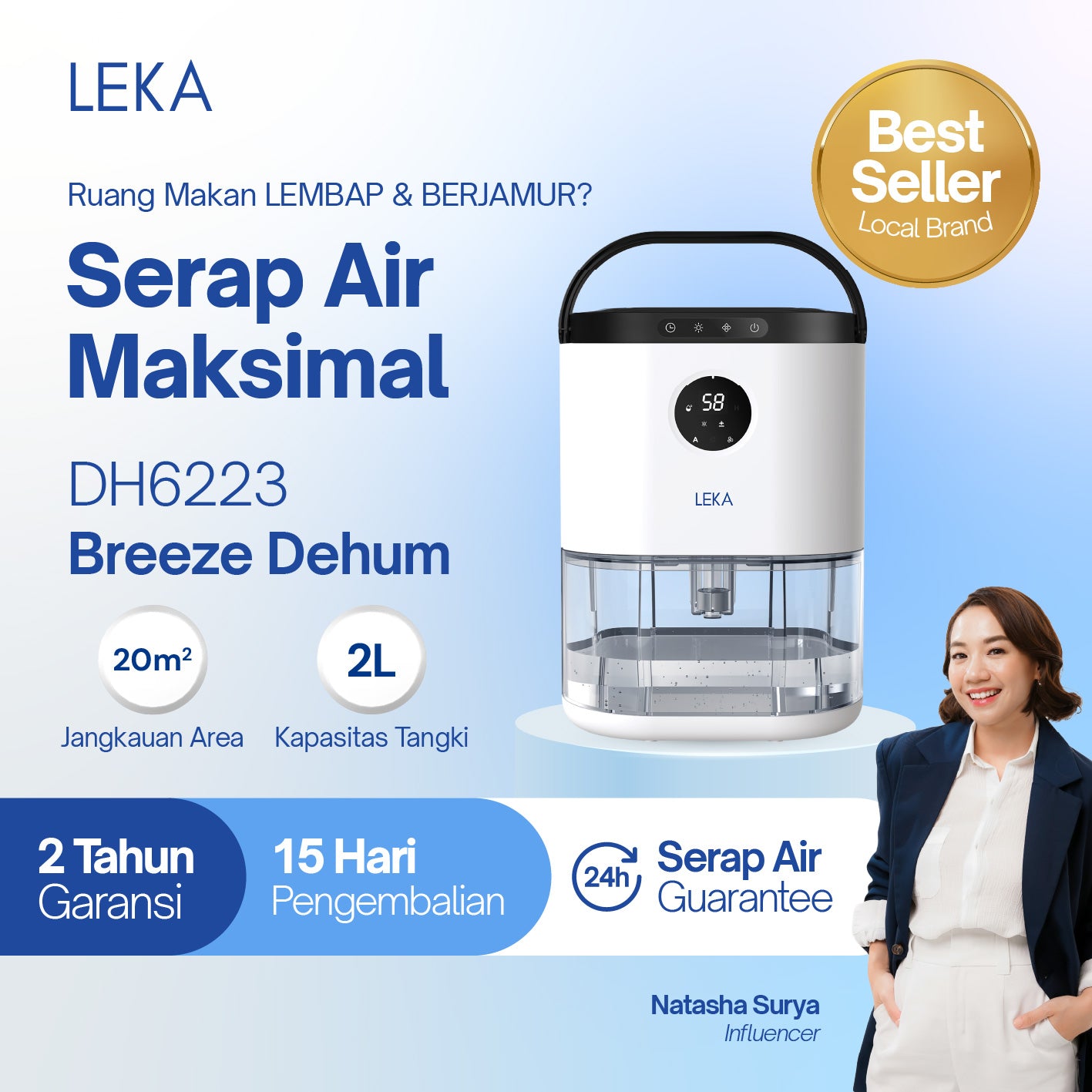 LEKA DH6223 Breeze Dehumidifier