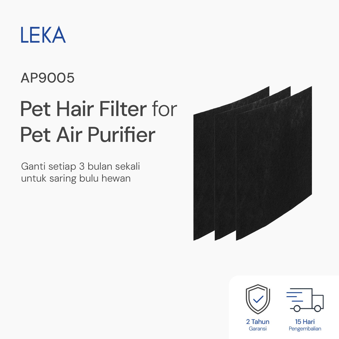 LEKA Filter Set & Pet Hair Filter AP9005