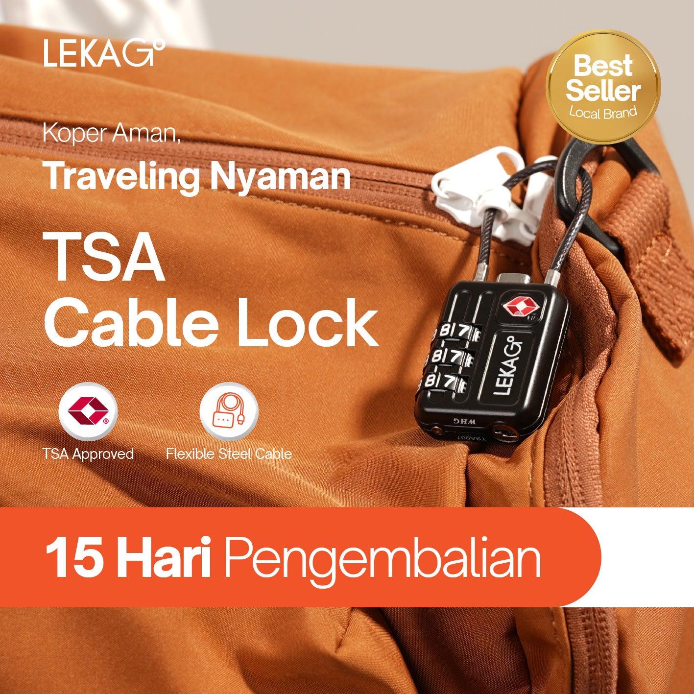 LEKA Go! Gembok Koper & Tas