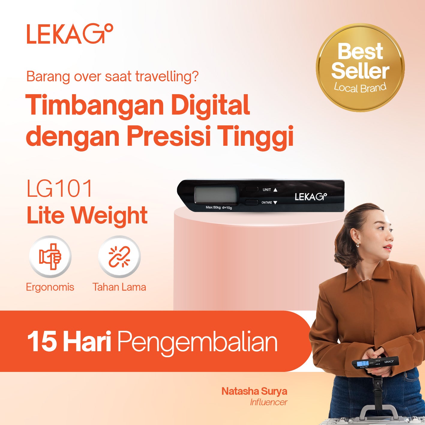 LEKA Go! Lite Weight Portable Digital Scale