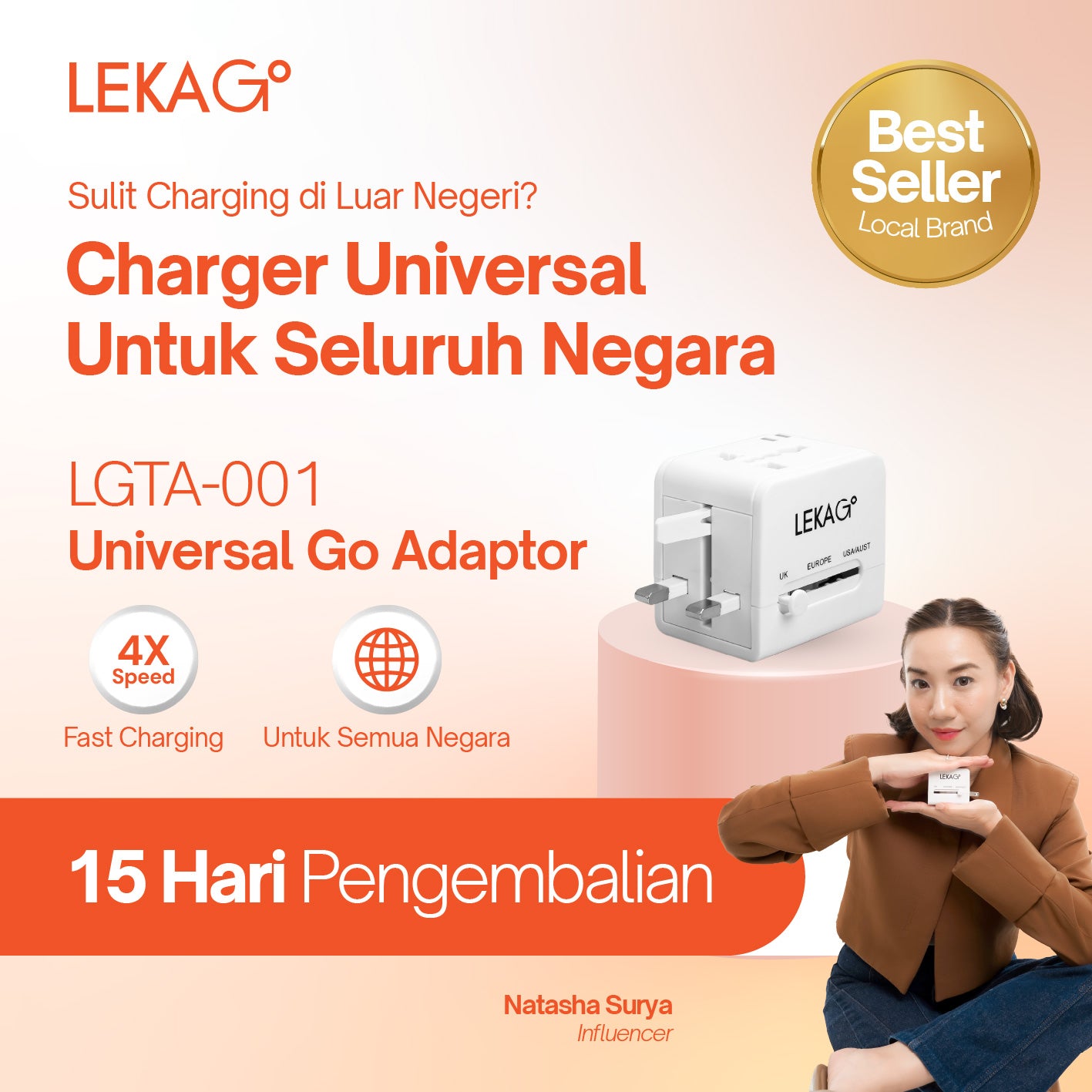 LEKA Go! Travel Adaptor