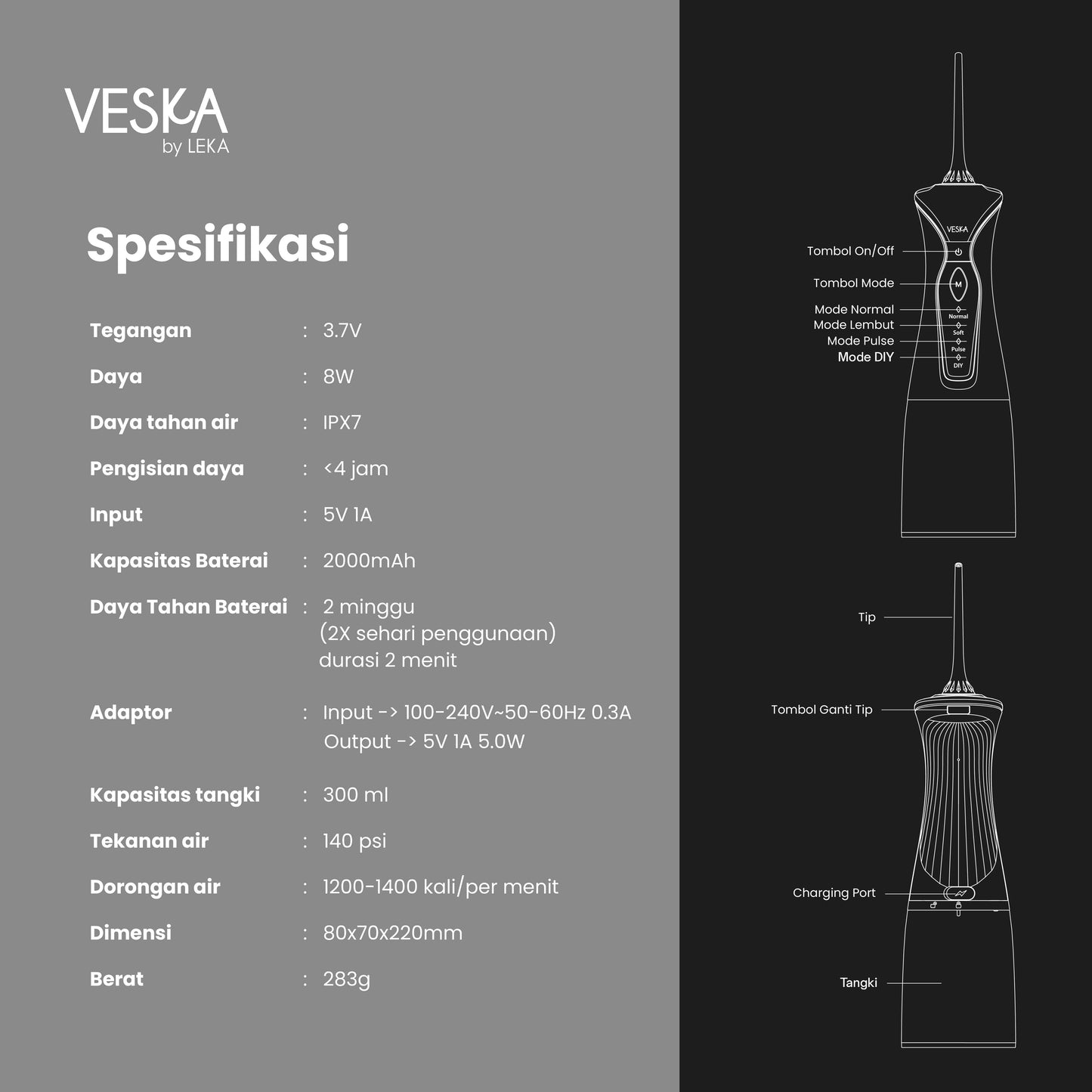 Veska by LEKA OC557 Ultra Flosser
