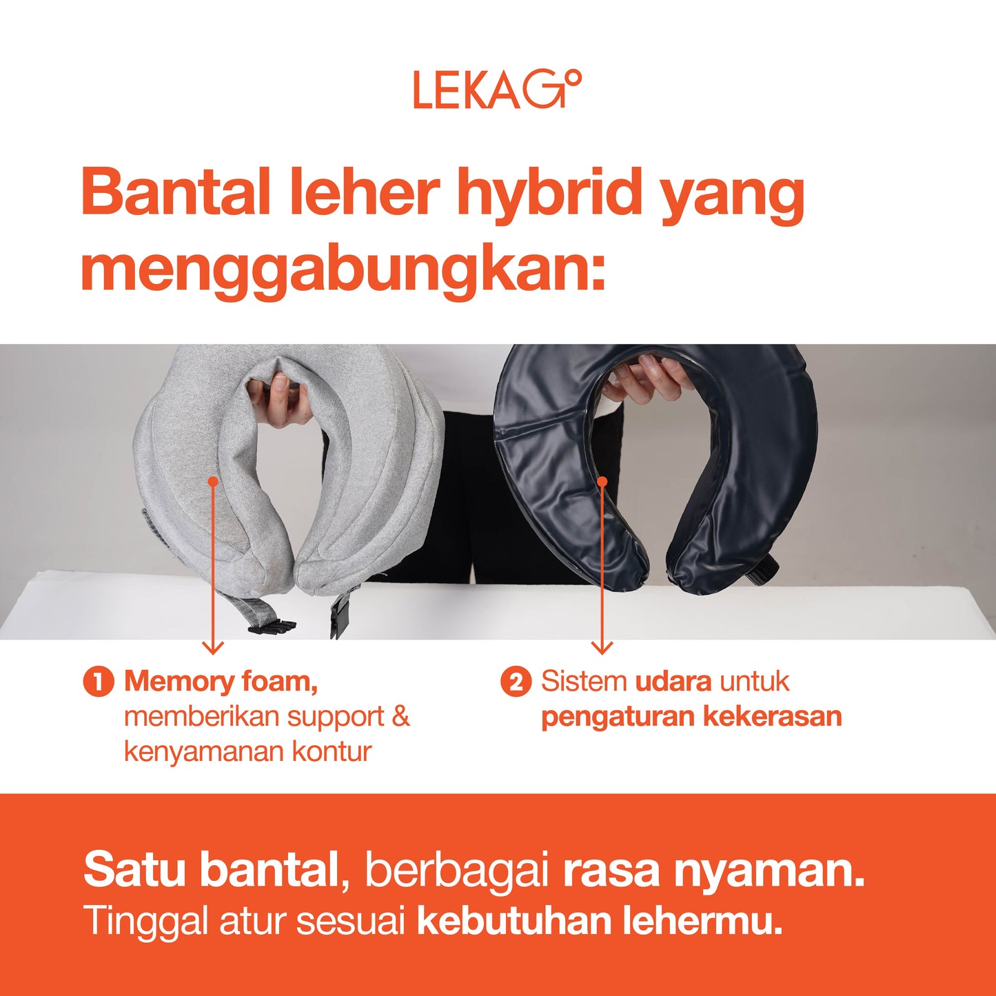 LEKA Go! Space Hybrid Pillow