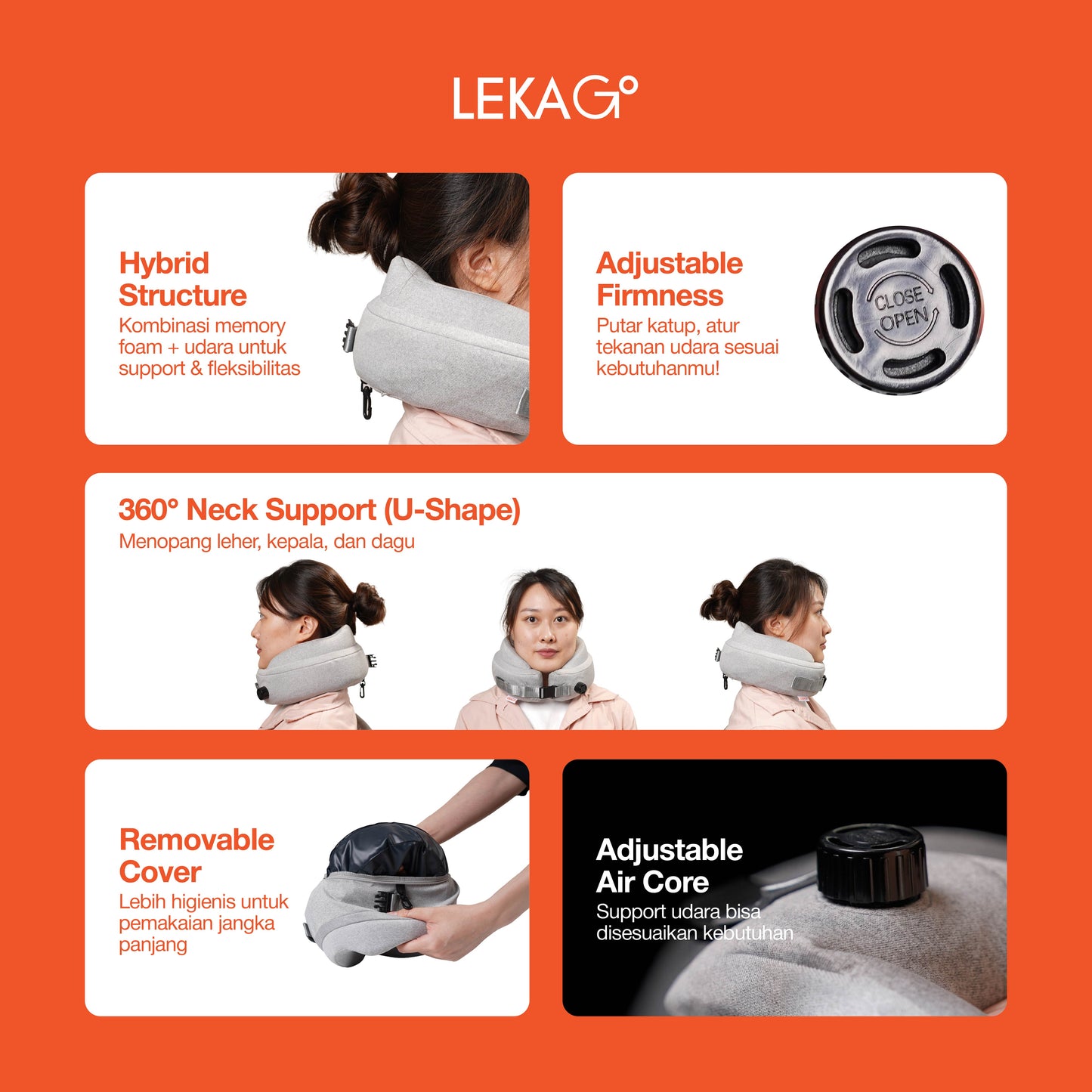 LEKA Go! Space Hybrid Pillow
