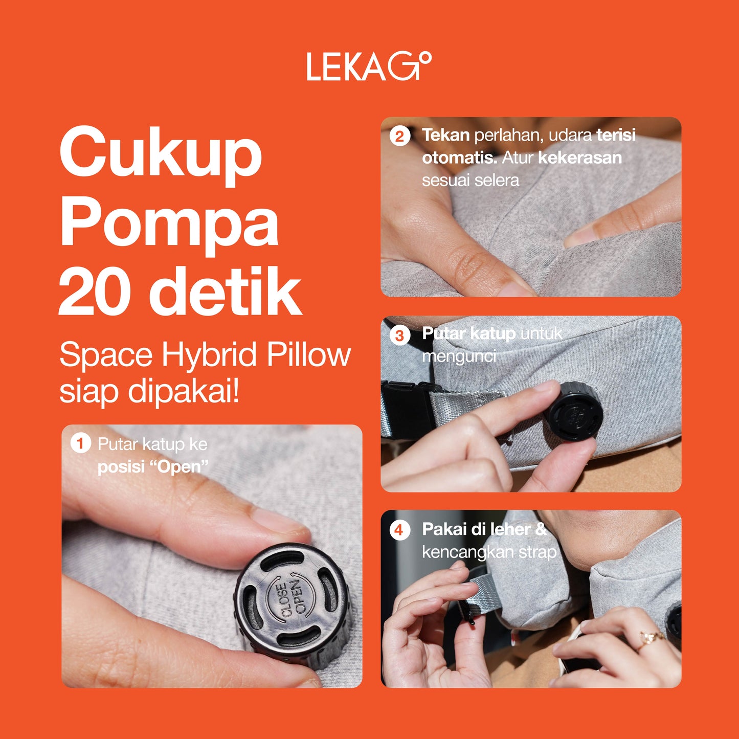 LEKA Go! Space Hybrid Pillow