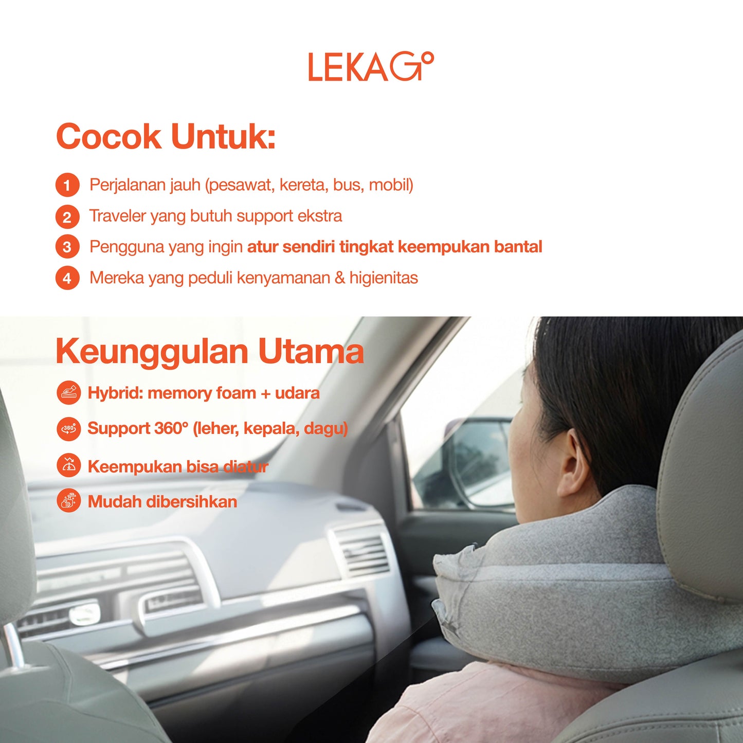 LEKA Go! Space Hybrid Pillow