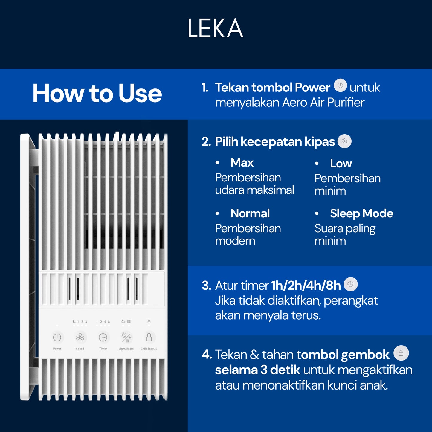 LEKA AP7223 Aero Air Purifier