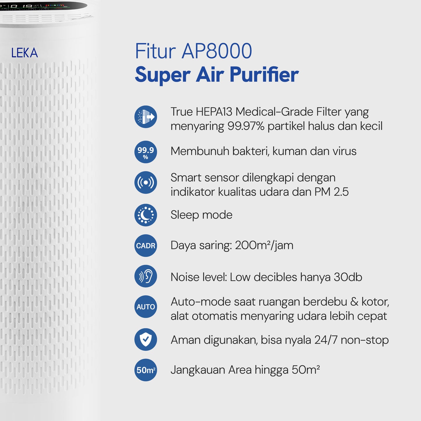LEKA AP8000 Super Air Purifier
