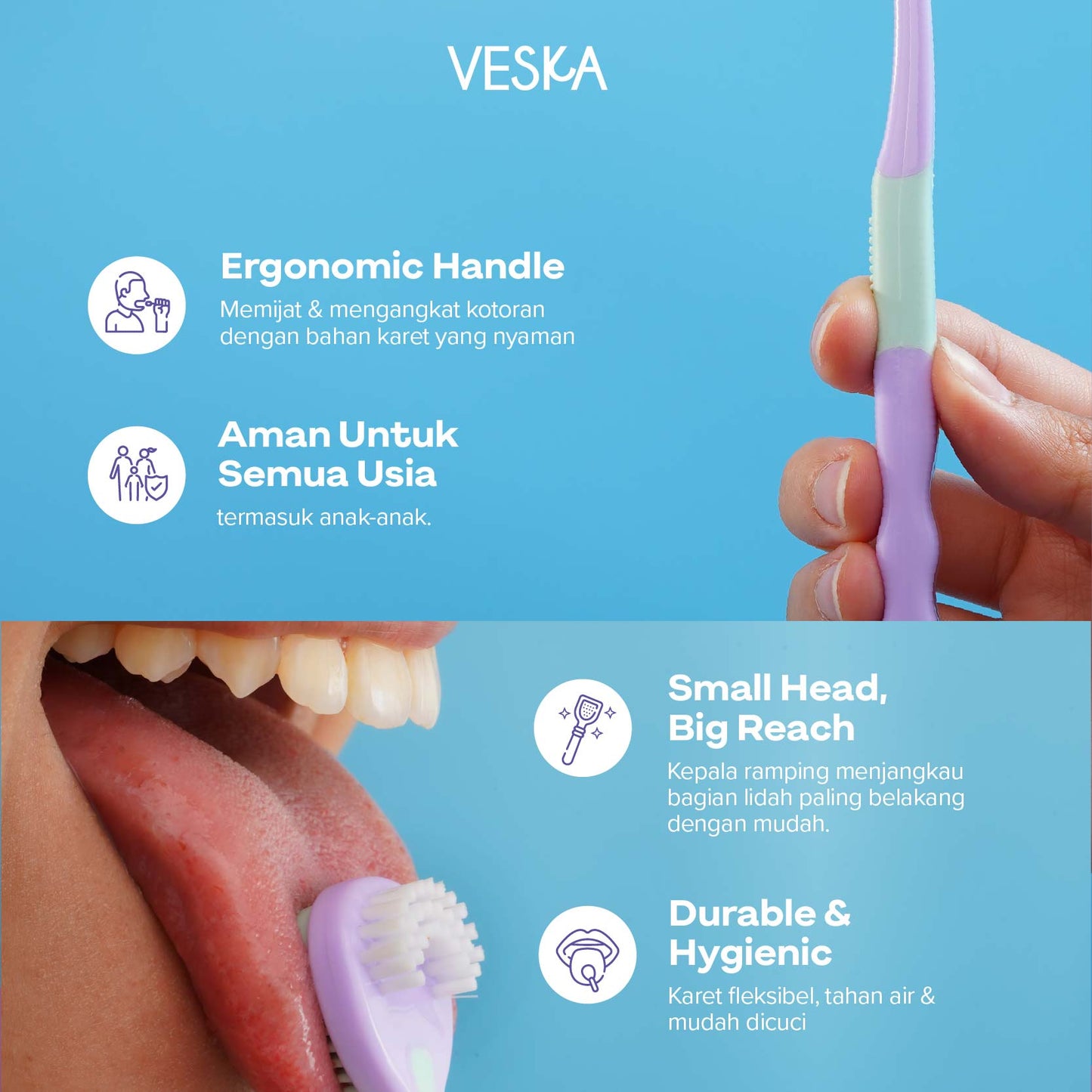 Veska by LEKA Tongue Cleaner