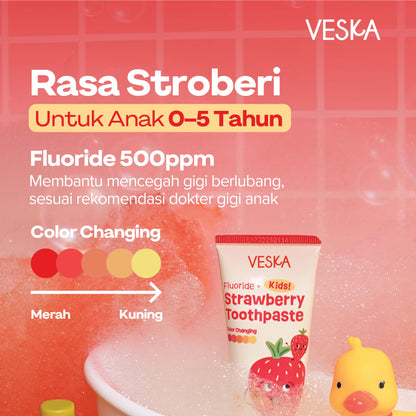 Veska by LEKA Smile Booster Kids Toothpaste Strawberry (0-5 Years)