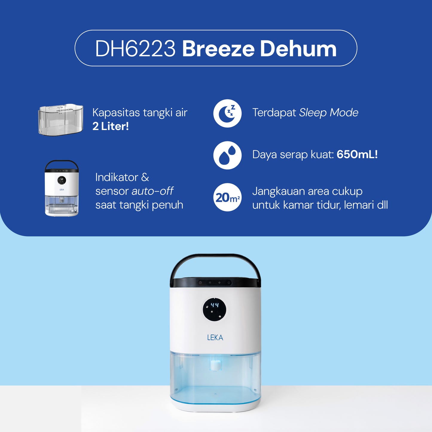 LEKA DH6223 Breeze Dehumidifier