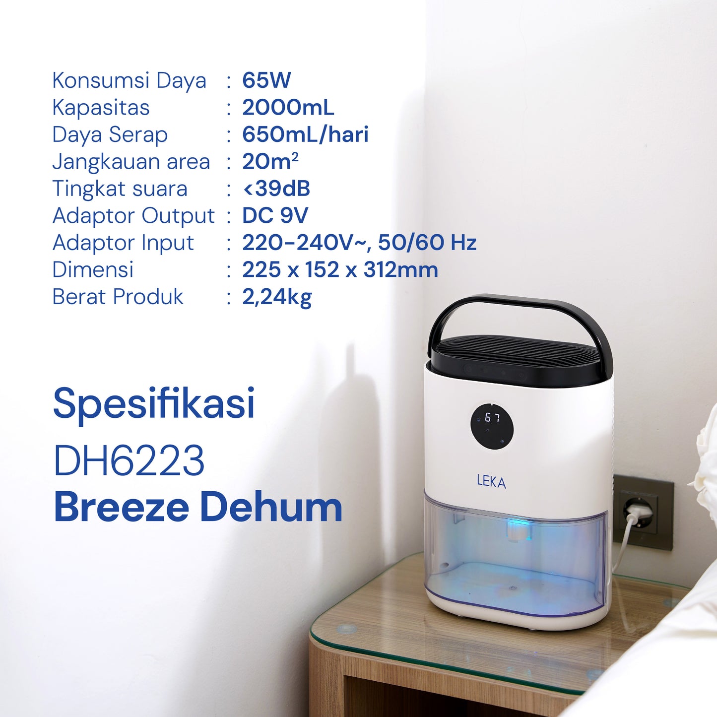 LEKA DH6223 Breeze Dehumidifier