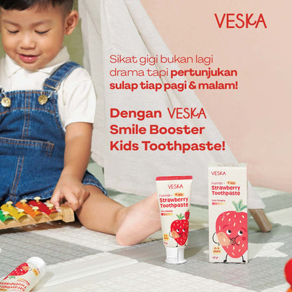 Veska by LEKA Smile Booster Kids Toothpaste Strawberry (0-5 Years)