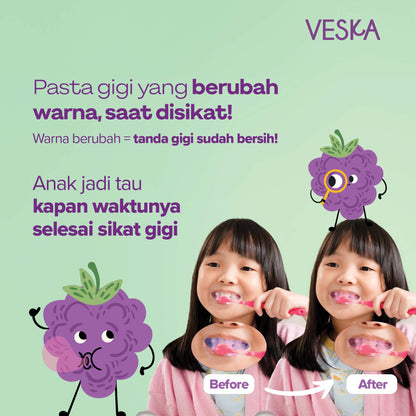 Veska by LEKA Smile Booster Kids Toothpaste Grape (6-12 Years)
