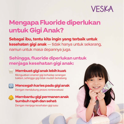 Veska by LEKA Smile Booster Kids Toothpaste Grape (6-12 Years)