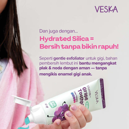 Veska by LEKA Smile Booster Kids Toothpaste Grape (6-12 Years)