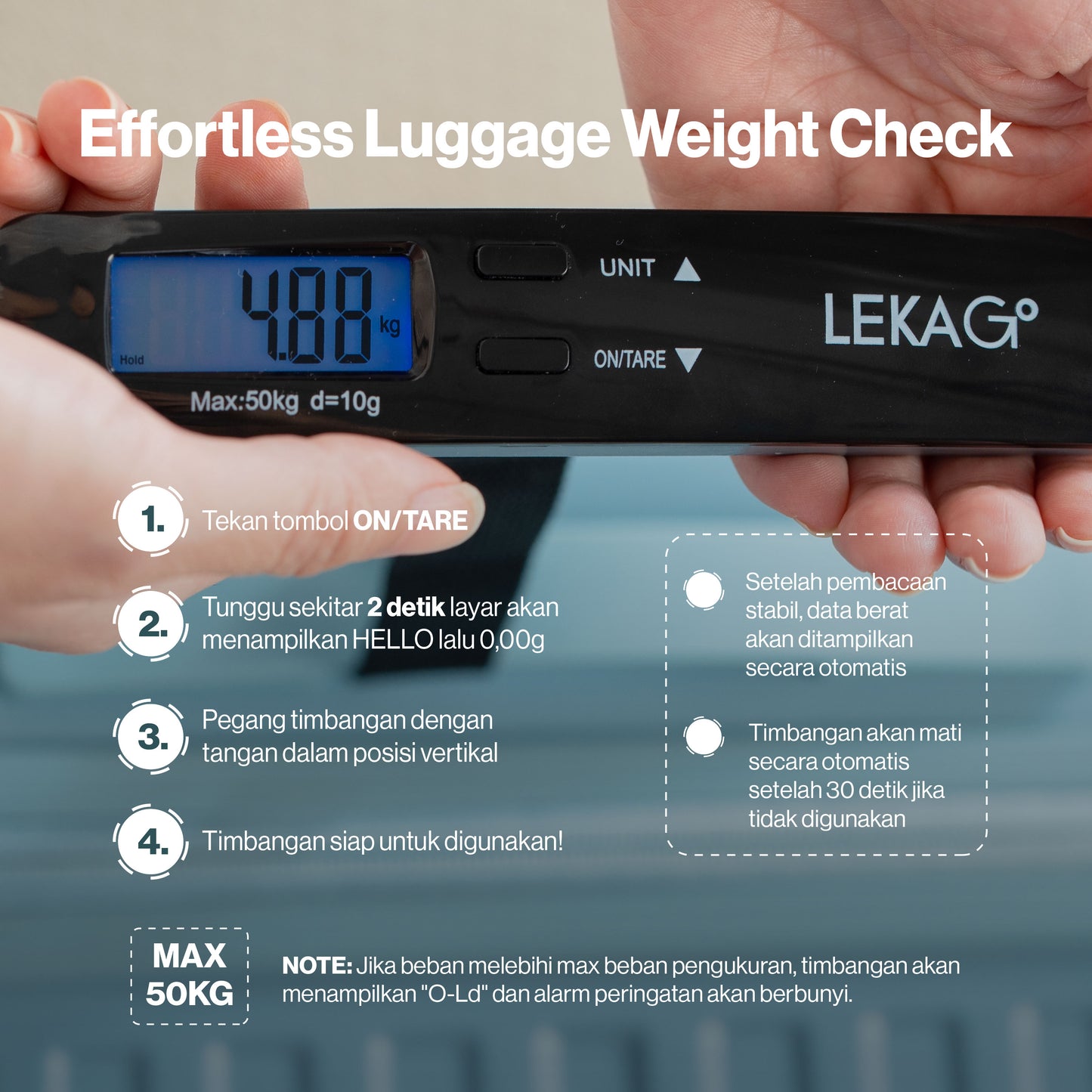 LEKA Go! Lite Weight Portable Digital Scale