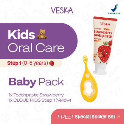 Veska by LEKA Smile Booster Kids Toothpaste Strawberry (0-5 Years)