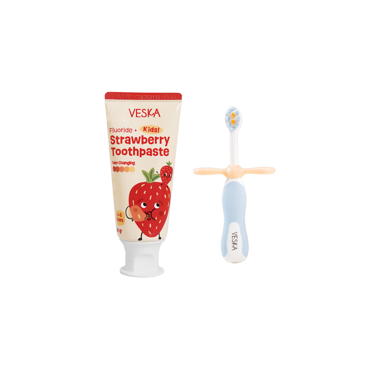 Veska by LEKA Smile Booster Kids Toothpaste Strawberry (0-5 Years)